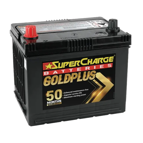 SUPERCHARGE GOLDPLUS MF50 / 67 MF / 22FR520 / 57SMF 650 CCA 50 MONTH WARRANTY  BATTERY.