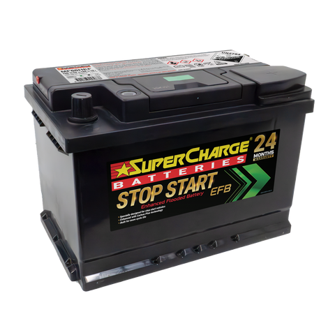 SUPERCHARGE MF77HEF START STOP EFB 750 CCA 24 MONTH WARRANTY BATTERY.