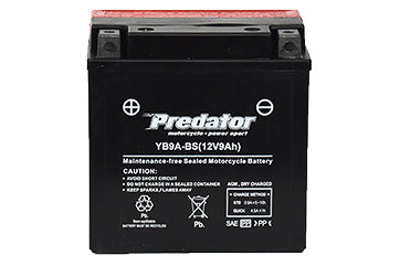 Predator YB9A-BS 12V Motorcycle Battery