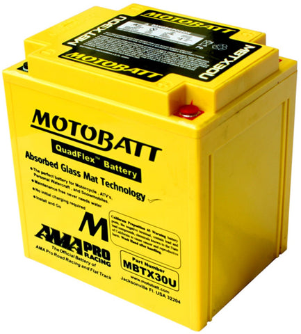 Motobatt MBTX30U 390 CCA 12V AGM Motorcycle Battery.