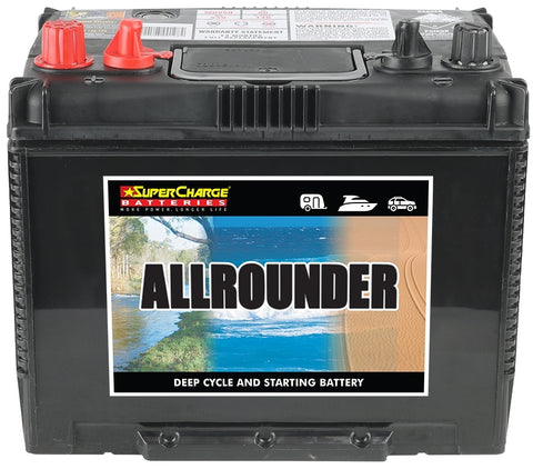 SUPERCHARGE ALLROUNDER MRV50-650 CCA 12 MONTH WARRANTY BATTERY.