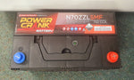 POWER CRANK N70ZZL SMF PUNCH TECHNOLOGY CARBON SERIES 12V 750CCA 2 YEARS WARRANTY BATTERY.