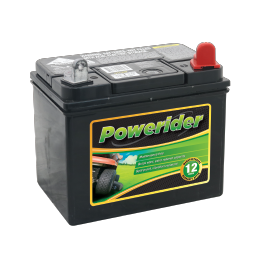 EXIDE POWERIDER U1LMF LAWN MOWER 12 MONTH WARRANTY BATTERY.