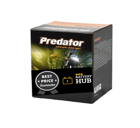 PREDATOR YTX14-BS 12 MONTH WARRANTY MOTORCYCLE BATTERY.