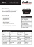 DELKOR HDC27 / D70Z / ED70 100AH PREMIUM DEEP CYCLE BATTERY